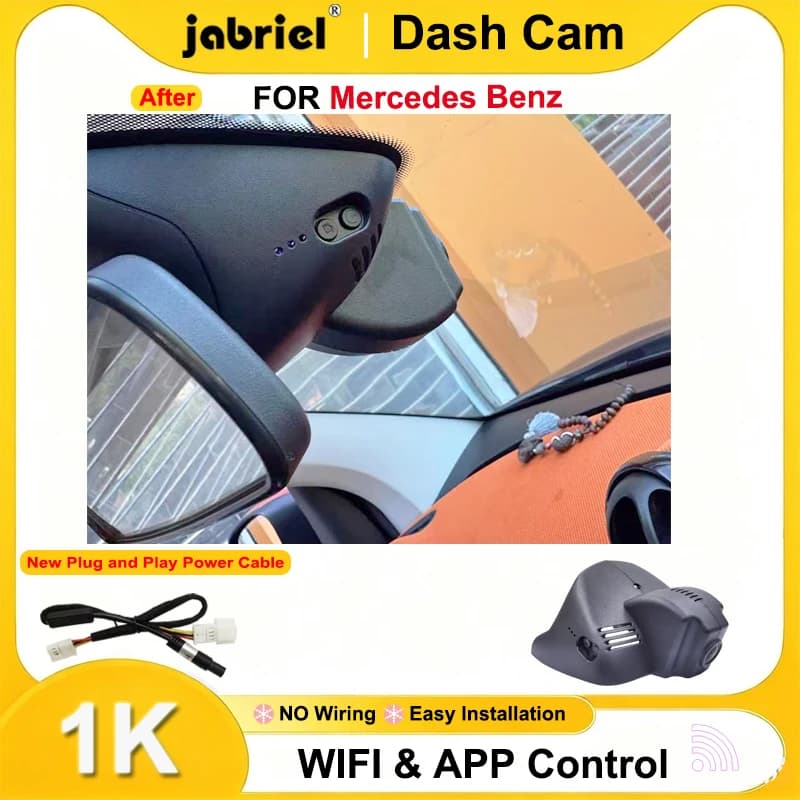 Jabriel per Mercedes Benz Smart 453, per Smart Fortwo Forfour 453 2015-2021, Dash Cam 1080P WiFi, DVR per Auto