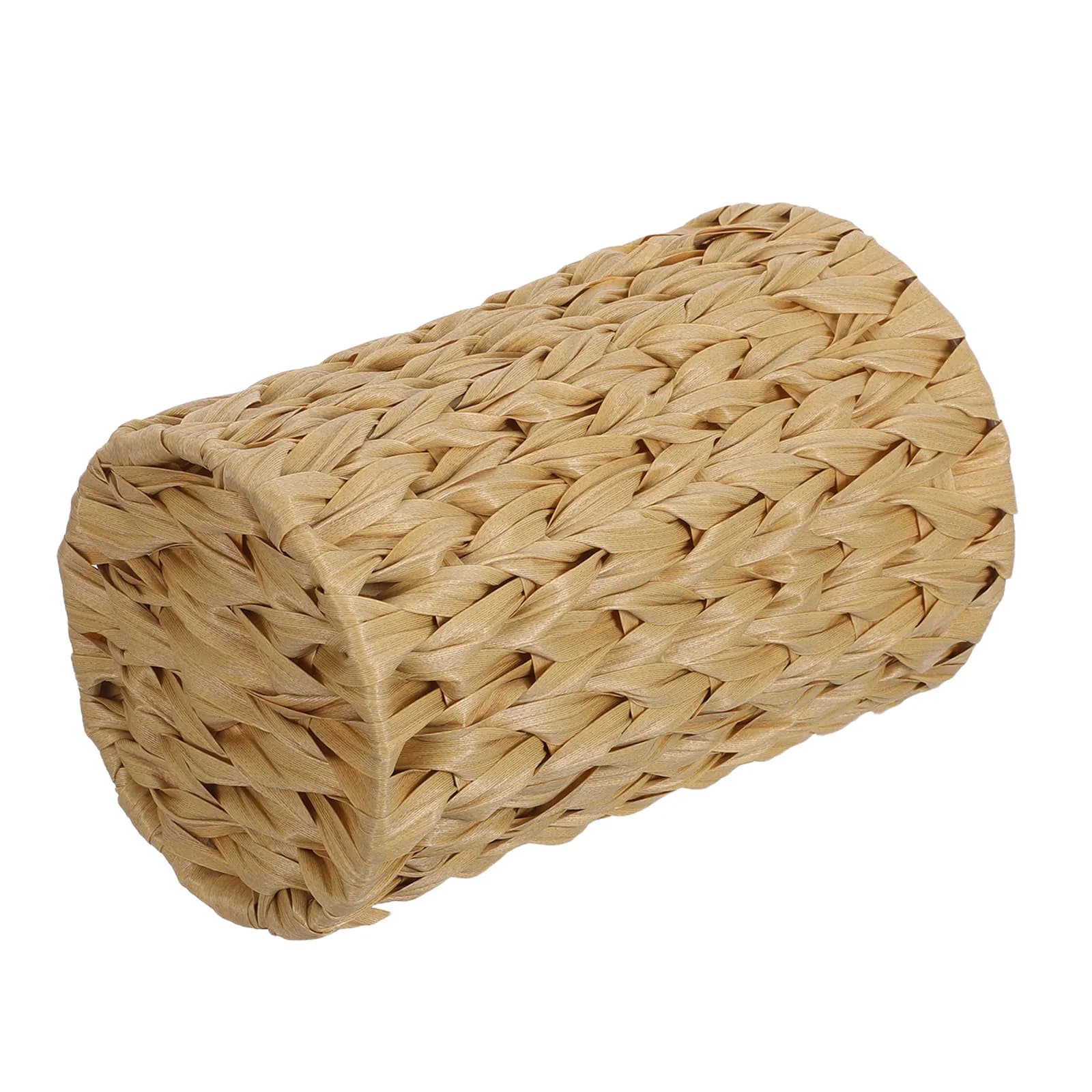 Cestino per Rifiuti in Vimini Sintetico, Contenitore Decorativo Intrecciato a Mano, Piccolo Cestino Rustico in Rattan Plastico per Ufficio e Soggiorno