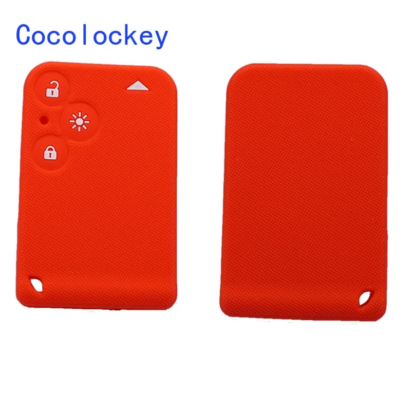 Set di coperture per carte chiave Cocolockey, adatto per Renault Laguna Espace, supporto in silicone per chiave remota a 3 pulsanti, accessorio per auto