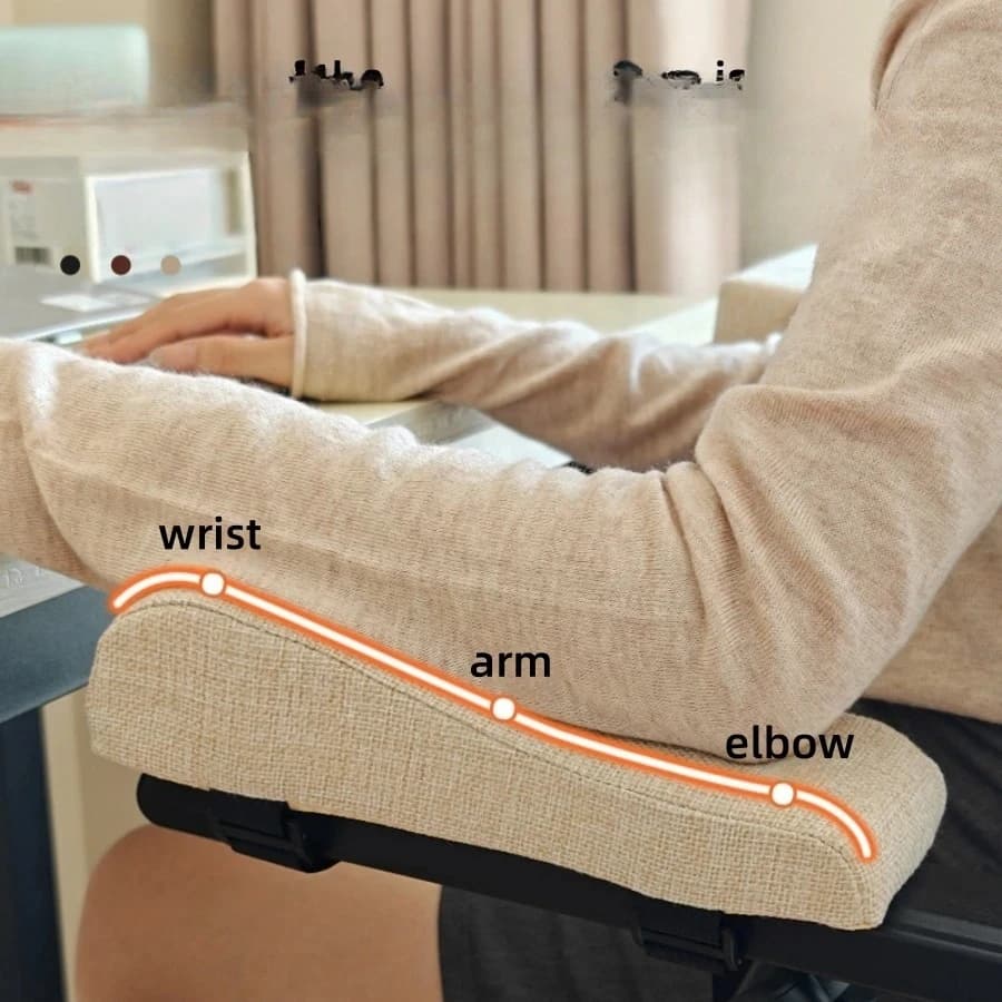Set di 2 cuscini braccioli in memory foam per sedie da ufficio/sedia a rotelle/sedia da gioco - Limitatore ergonomico della pressione