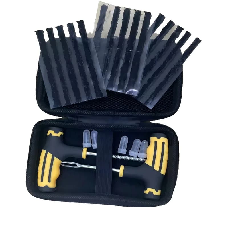 Kit tappo per pneumatici, kit di attrezzi di emergenza per auto resistenti 22ps per kit compatto di riparazione forature per pneumatici piatti per automobili, automobili, motocicli, ecc.