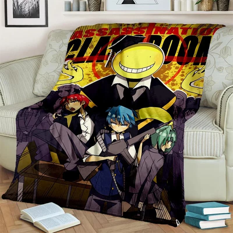 3D Assassination Classroom Anime HD coperta, coperta morbida per la casa camera da letto divano Picnic viaggio ufficio copertura coperta bambini