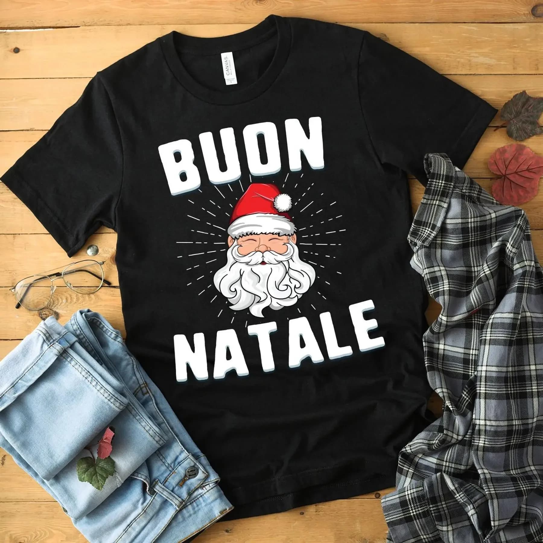 Maglietta Buon Natale Fidanzato italiano Italia Famiglia Festa di Natale