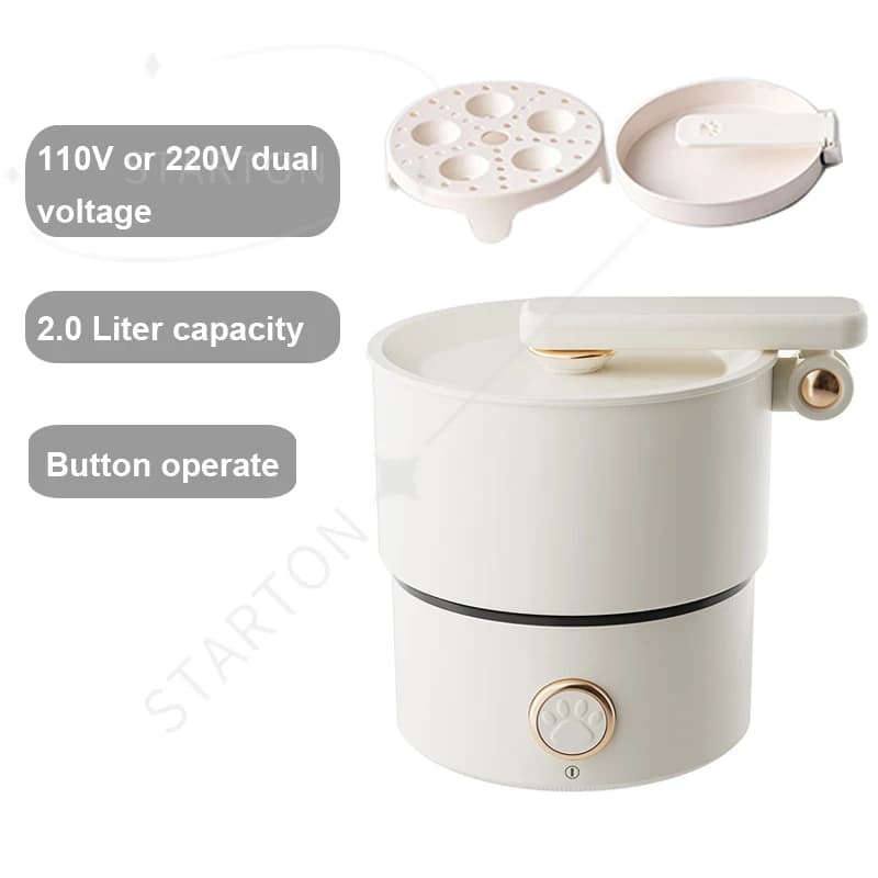 Multifunction Split Electric Plate Hot Food Steamed Grid Heater Soup Stowed Hot Plate Porridge Rice Cooker
