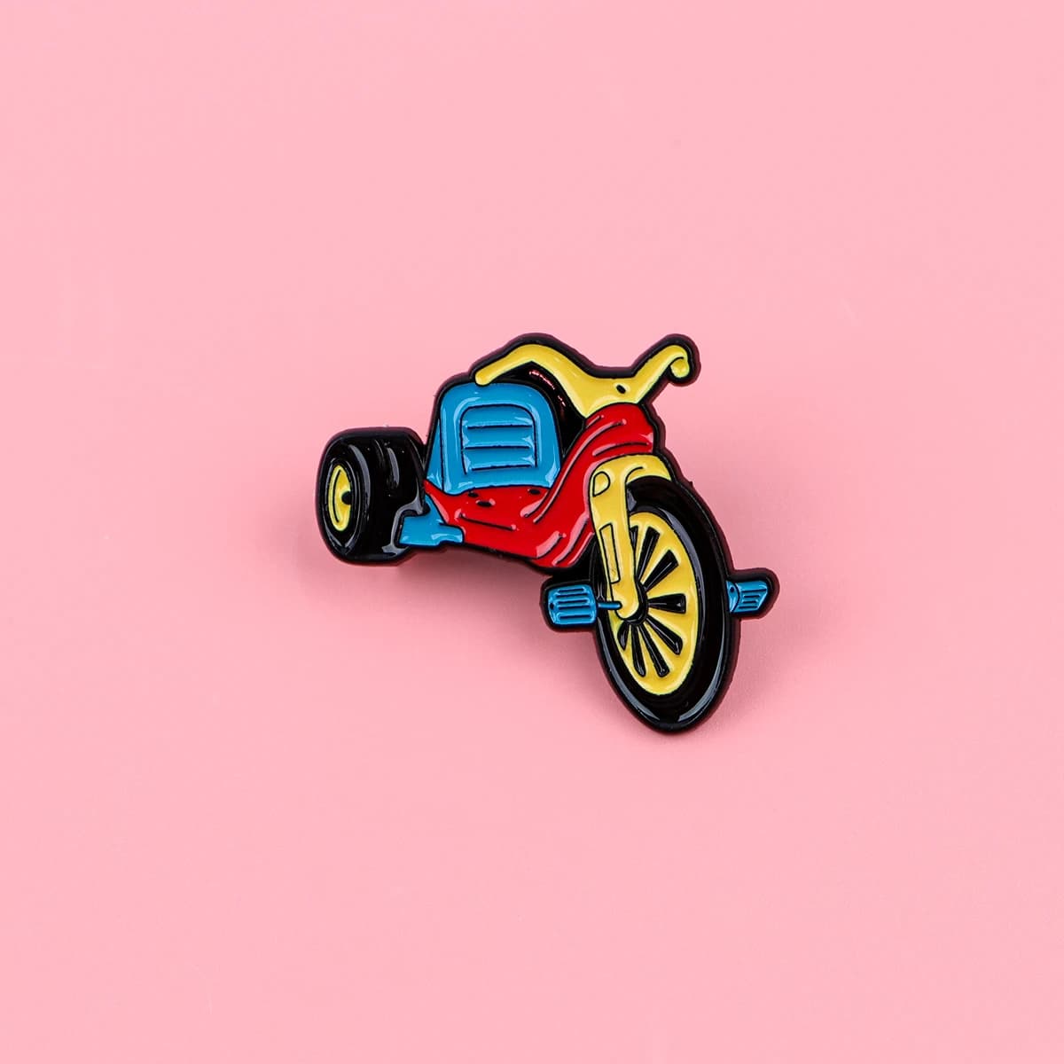 Spilla smaltata retrò a forma di bicicletta, spilla vintage da risvolto, distintivo per zaino, accessori per abbigliamento, gioielli alla moda, regali per amici