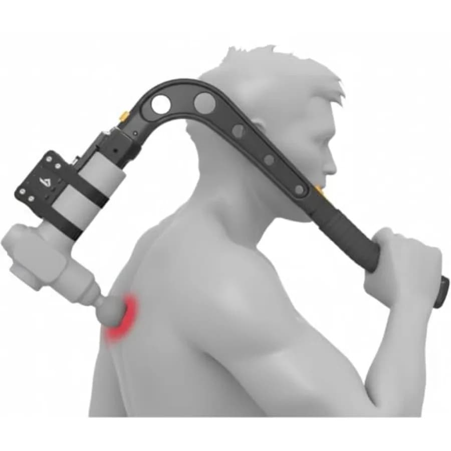 Supporto Universale 2.0 per Pistola Massaggiante con Braccio di Estensione e Gancio per Massaggiatore a Percussione Compatibile con la Maggior Parte dei Dispositivi
