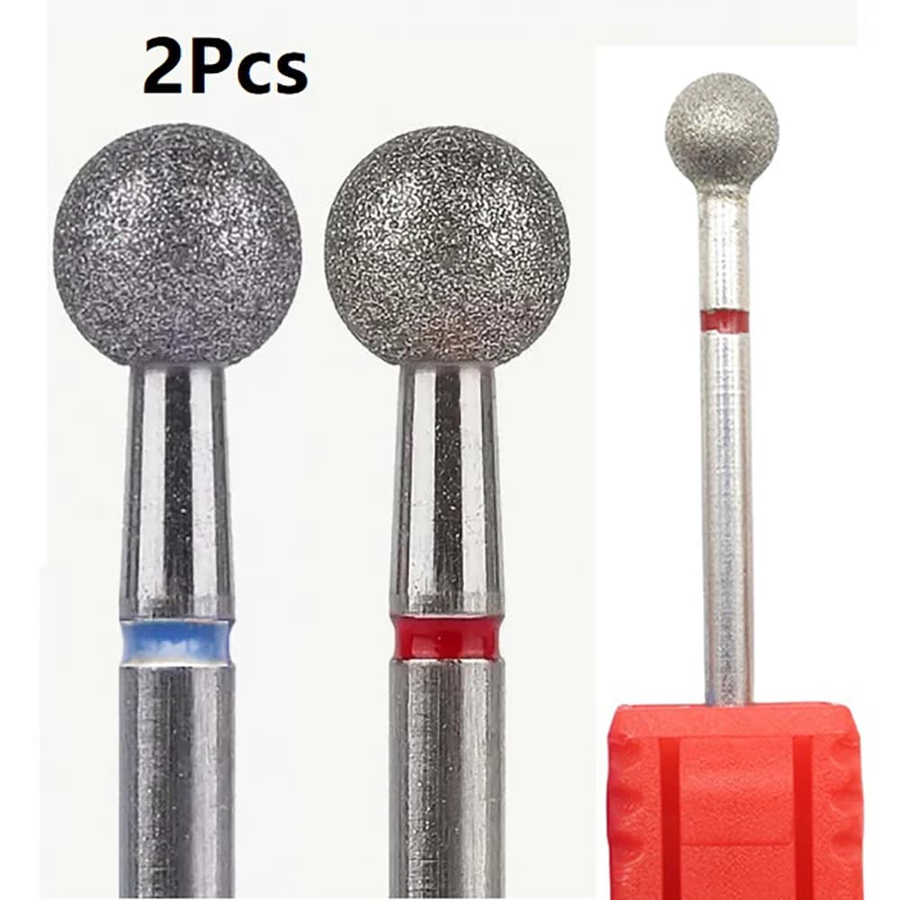 2 punte per trapano per unghie, migliori punte diamantate per smerigliatura per smalto gel, manicure, unghie, strumento artistico, intaglio, lucidatura