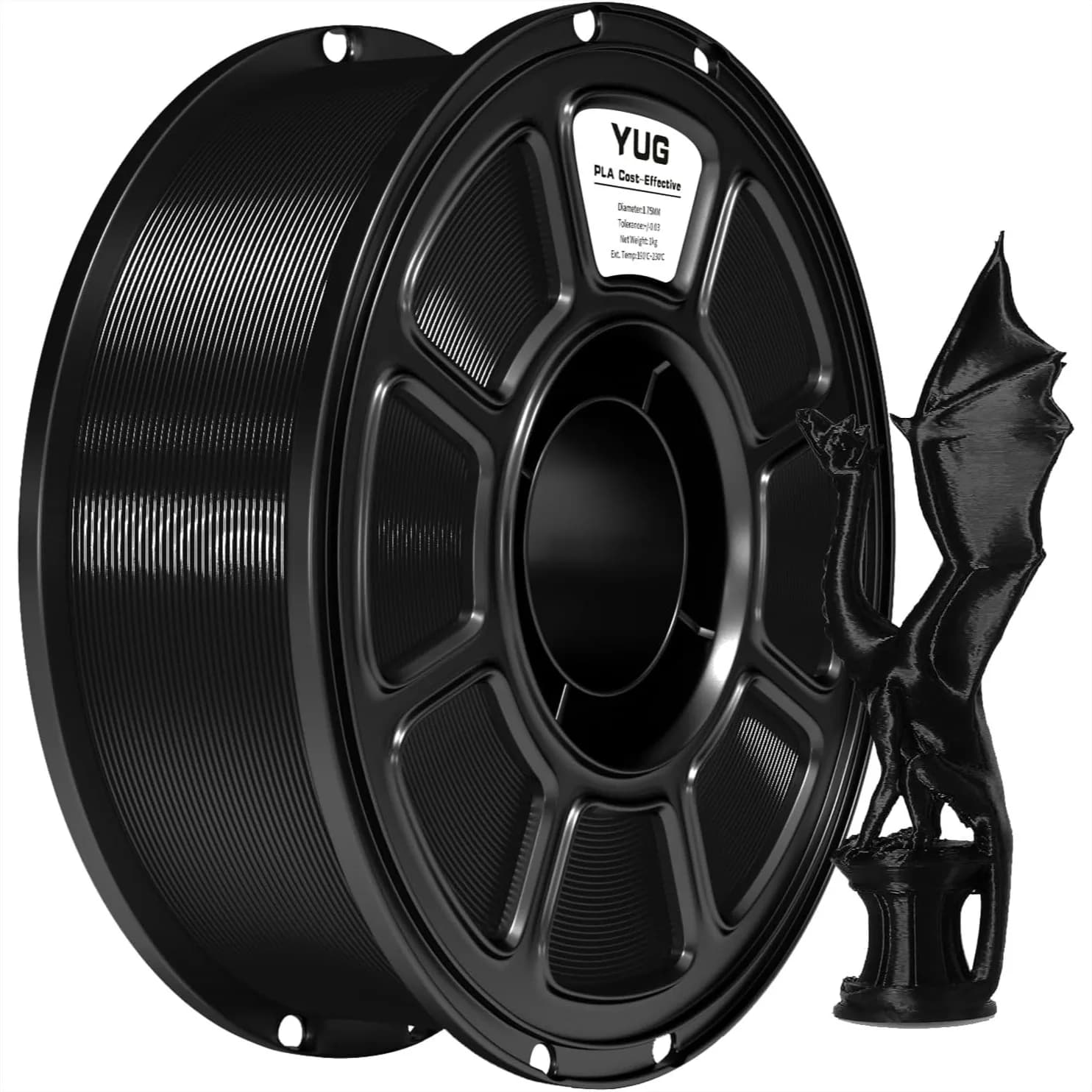 Filamento PLA Seta 1.75mm, Finitura Metallica Lucida, Precisione Dimensionale +/- 0.02 mm, Bobina da 1kg per Stampanti 3D FDM
