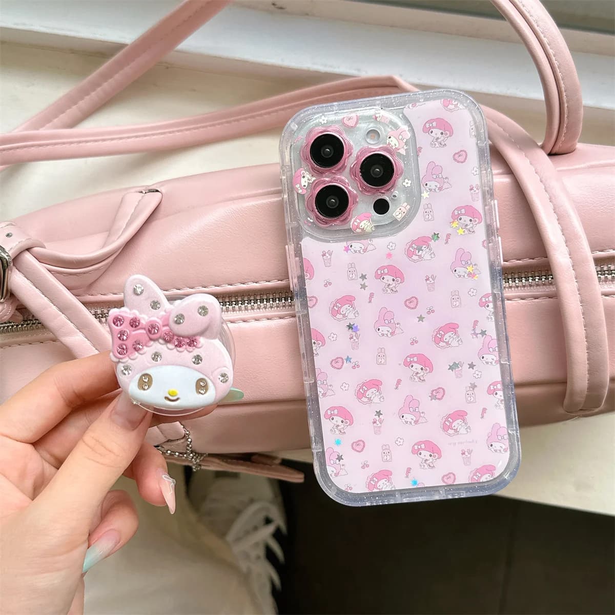 Nuova custodia anticaduta HelloKitty bella per iPhone 16 15 14 13 Pro Max - Cas per telefono antiurto carino coreano INS alla moda di lusso