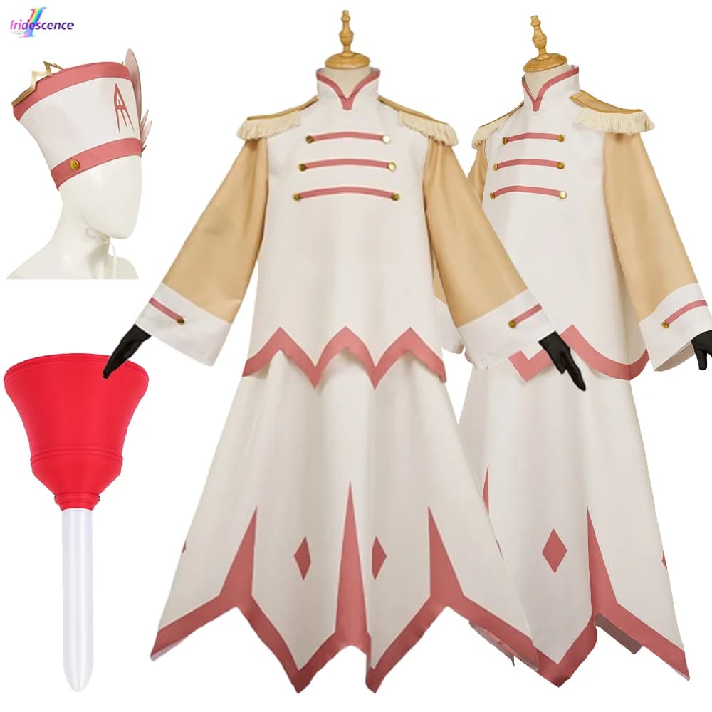 Adult Abel Cosplay Costume Cartoon Hotel Men Robe Hat Wind Chime Accessories Male Fancy Dress Up Suit Halloween Party Disguise