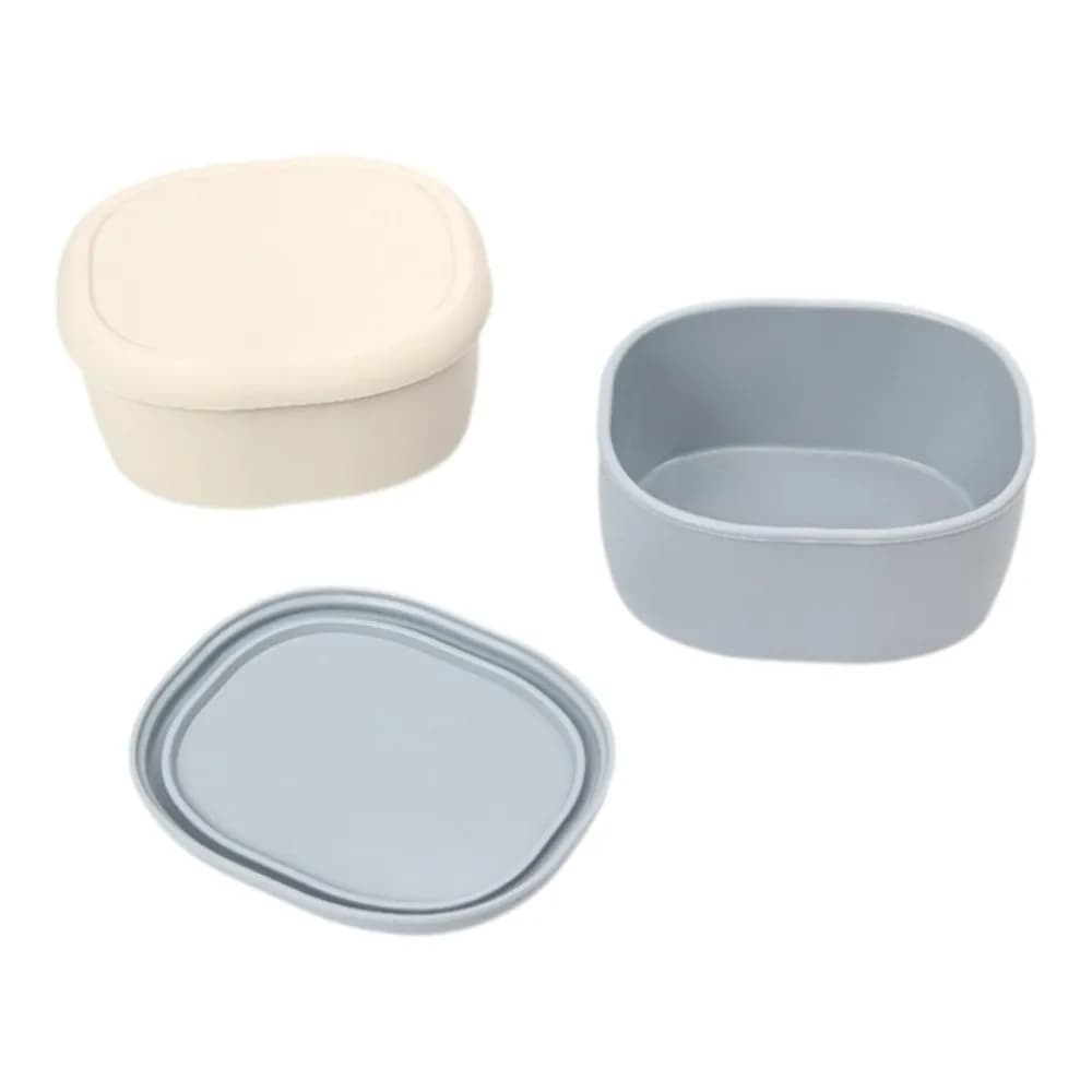 New Food Grade Silicone Lunch Box with Lid Leak Proof Food Container Fresh Keeping Heat Resistant Storage Box Picnic