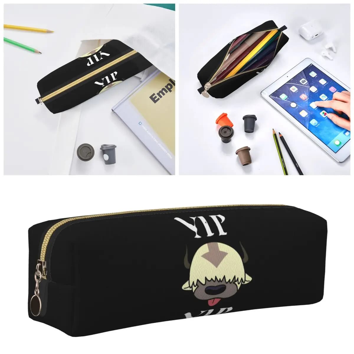 Appa Avatars The Last Airbenders Pencil Cases Pencil Pouch Pen Holder for Student Bags School Supplies Zipper Stationery