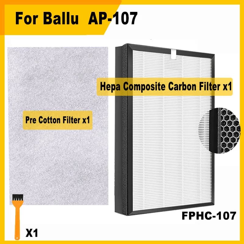 FPHC-107 Filtro combinato a carbone attivo HEPA sostitutivo per purificatore d'aria Ballu AP-107