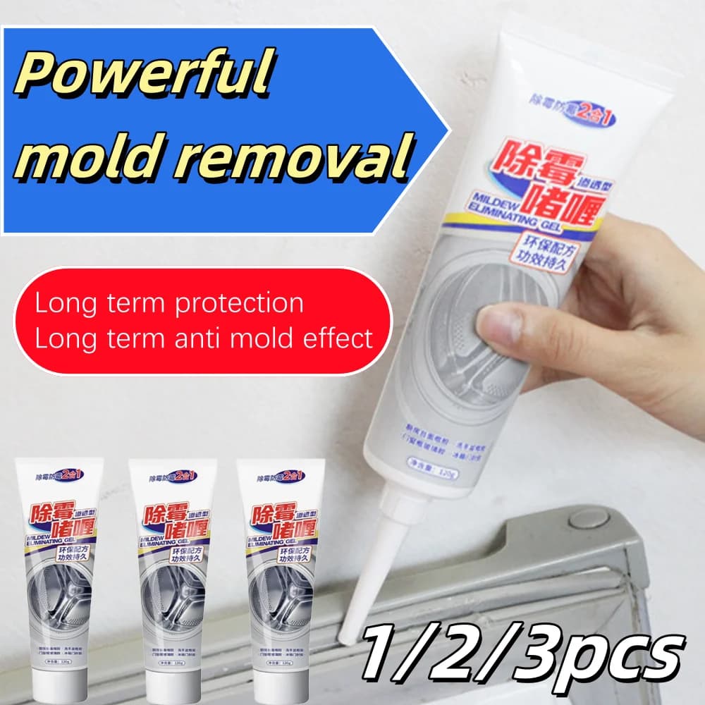 1/2/3pc Gel per la rimozione della muffa Gel per la pulizia anti-muffa per la cucina domestica Bagno Lavatrice Frigorifero Rimozione della muffa in gomma