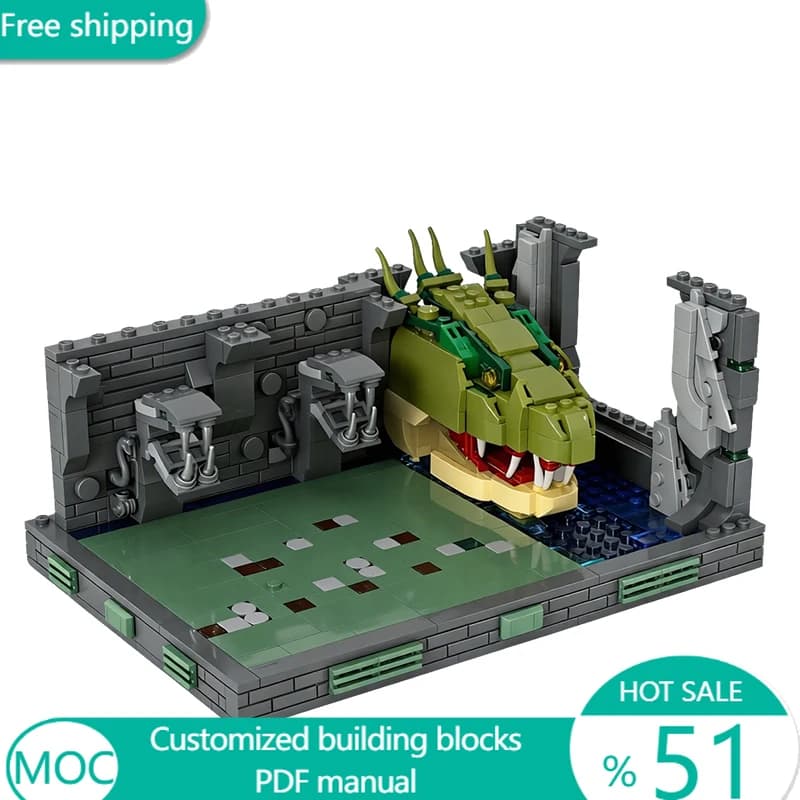 756 Pezzi Diorama di Scene di Film Famosi, Blocchi da Costruzione Modulari Personalizzabili, Design Semplice per Bambini, Giocattolo Fai-da-Te da Assemblare, Regalo