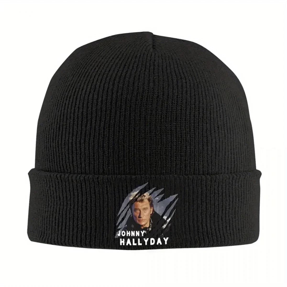 2026 Pop Singer Johnny Hallyday Knit Hat Beanies Winter Hat Warm Unisex Casual Caps Men Women Gift