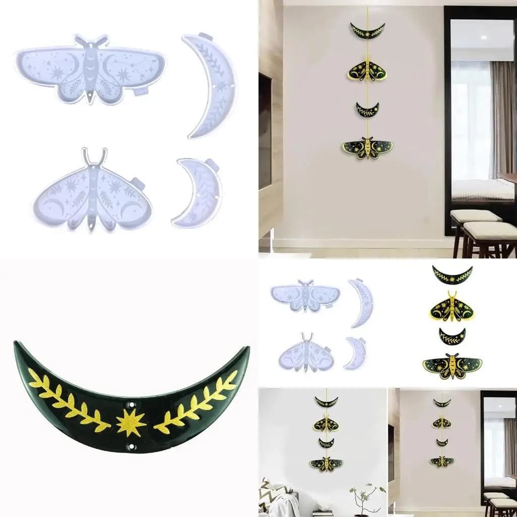 Stampo in resina siliconica Portachiavi Pendenti Stampi per creazione gioielli per ornamenti da appendere a parete in colata