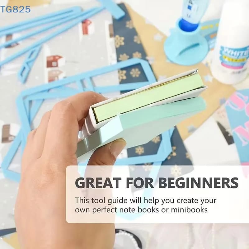 【AN】【AN】6Pcs Bookbinding For Starter Scrapbooking Tool Kit Easy To Use Great Stencils Cutter Guide Can Be Turned Into A Notebook