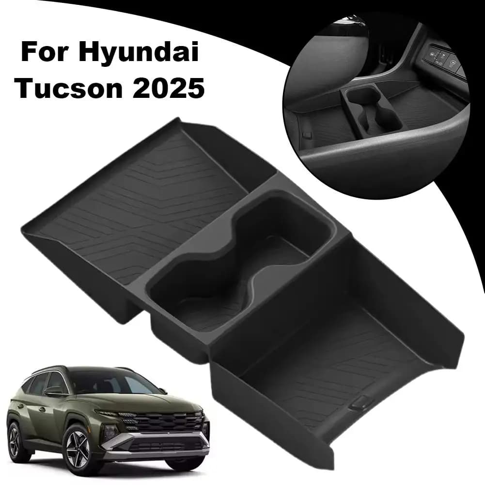 Scatola portaoggetti di controllo per portabicchieri per auto multifunzionale Hyundai Tucson 2025 Conservazione categorizzata, accessorio interno salvaspazio