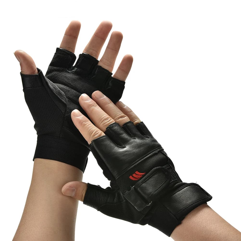 1 pair of man weight lifting gym gloves, sports training gloves, fitness, sports car leather gloves