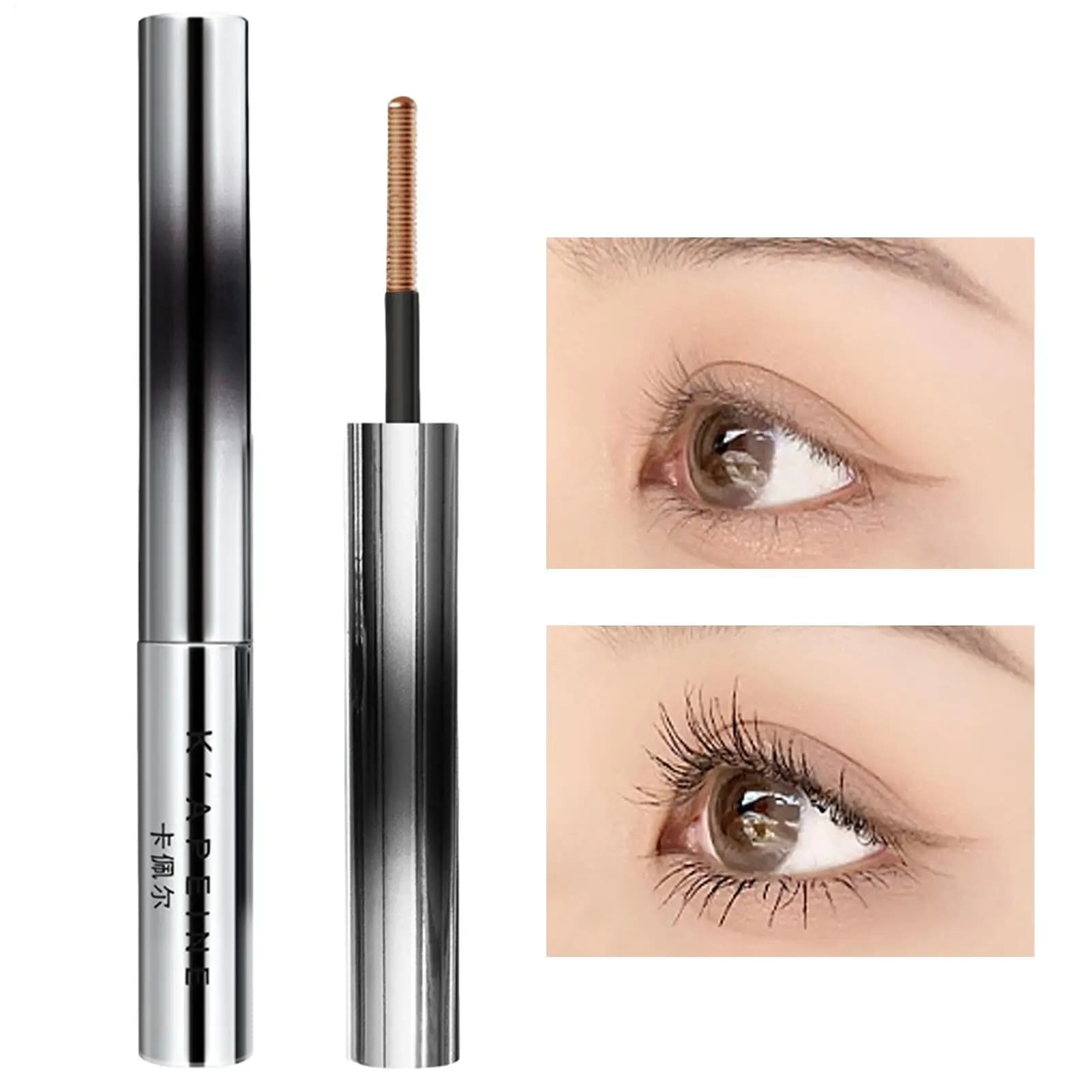 Mascara for Eyelashes Safe Mascara for Extension Eyelashes Smudge-proof Mascara Iron Mascara 3D Earrings Mascara Matt Silk Fiber Black Brown