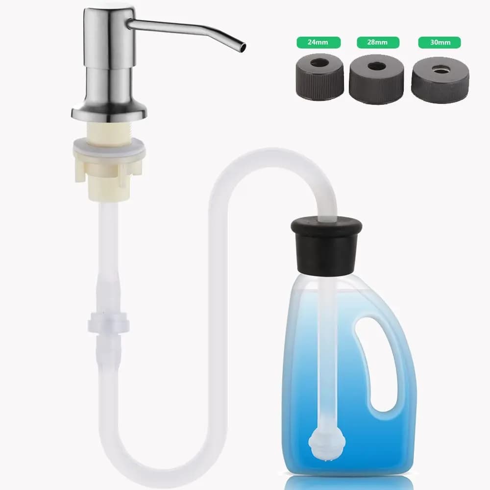 Dispenser di sapone in acciaio inossidabile bagno cucina lavello montato pompa dell'acqua antigoccia Dispenser di lozioni liquide per piatti
