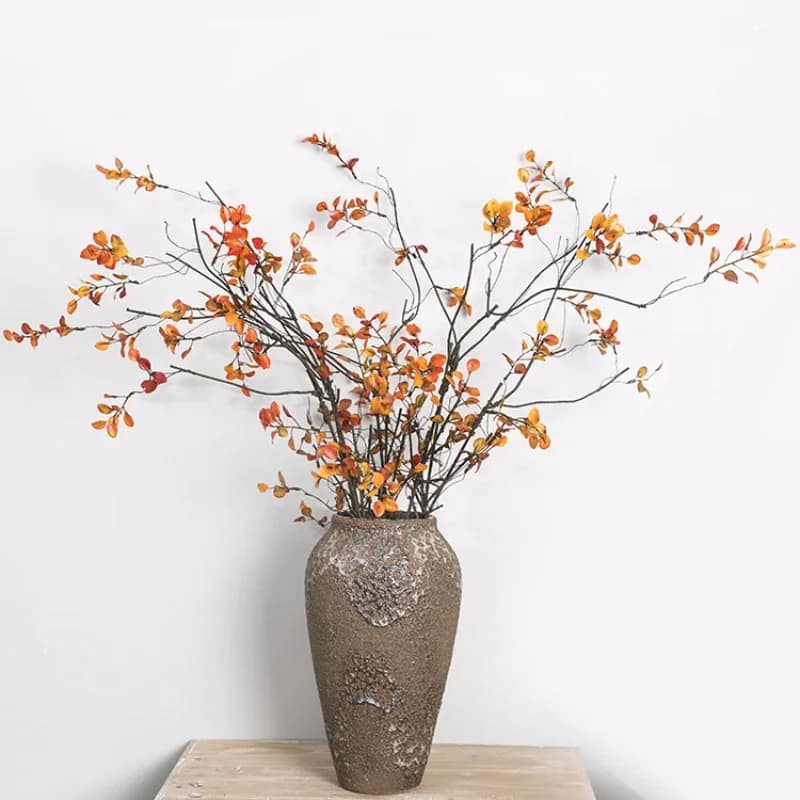 110cm Single Feel Autumn Leaf Bouquet of Artificial Plants Plastic Floor Wedding Decoration Rattan Layered