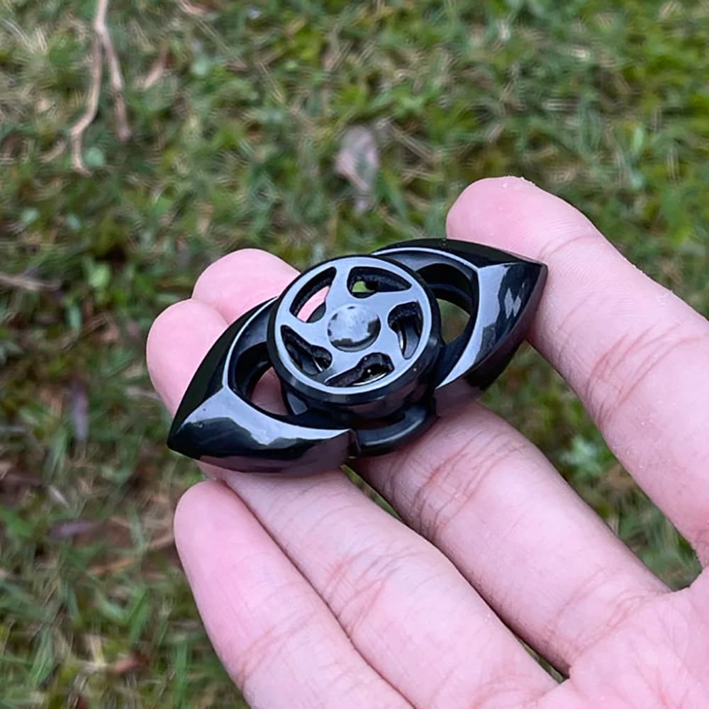 Grey Crossing EDC Fidget Spinner a due lame in zirconio, giocattoli antistress per adulti, giocattolo antistress, accessori per scrivania da ufficio