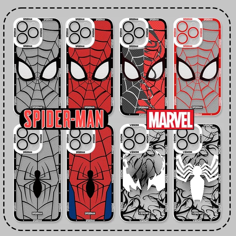 Cover Morbida Marvel Spider-Man Venom for Xiaomi Redmi Note 15 14 13 Pro Plus 12 11 10 12S 11S 10S 13S 4G 5G Transparent