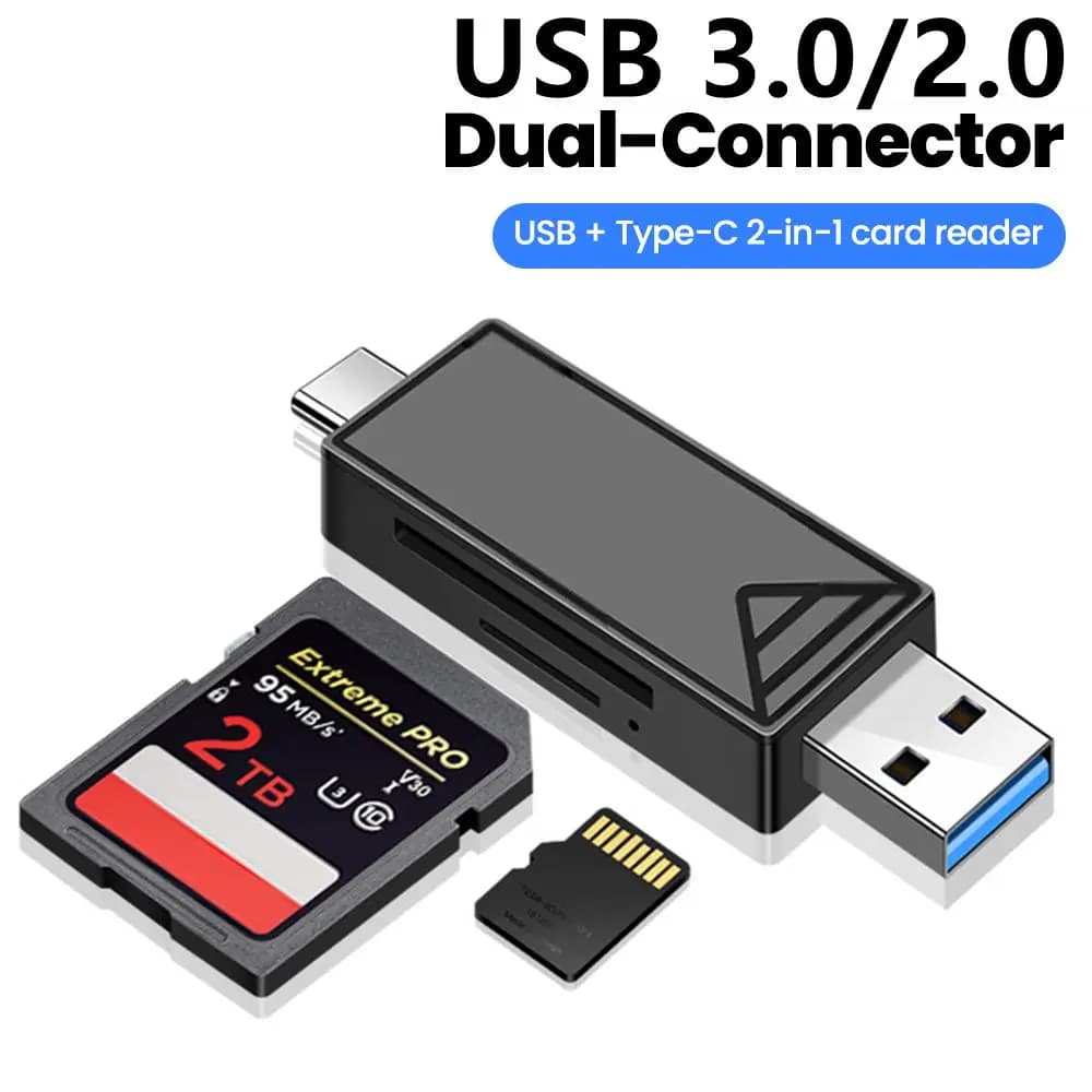 Lettore di schede per telefono cellulare USB 3.0 2.0 TF SD Adattatore per lettore di schede multifunzione ad alta velocità di tipo C SD TF per accessorio tablet portatile