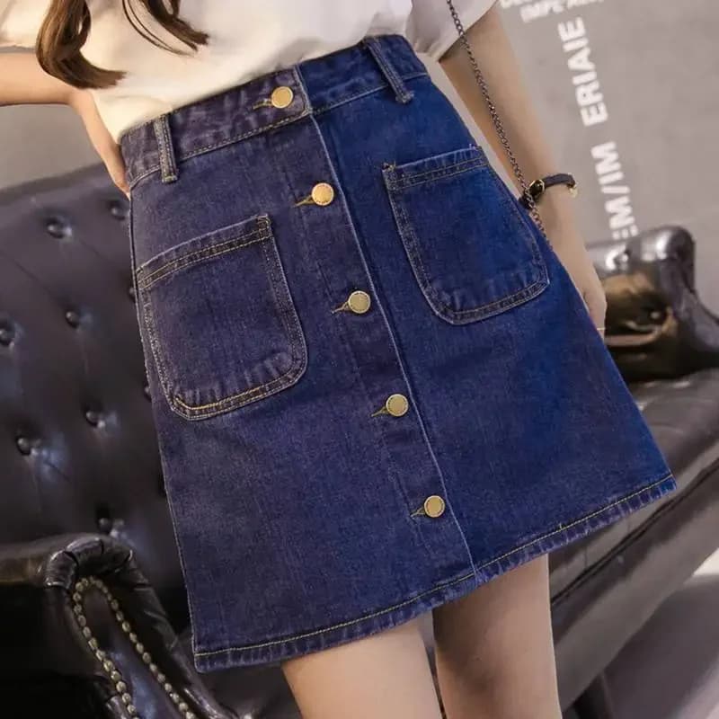 Women's Black jeans skirts Women's high waist sweater White Elegant streetwear Fashion Korean Vintage Modesto Economical Y2k