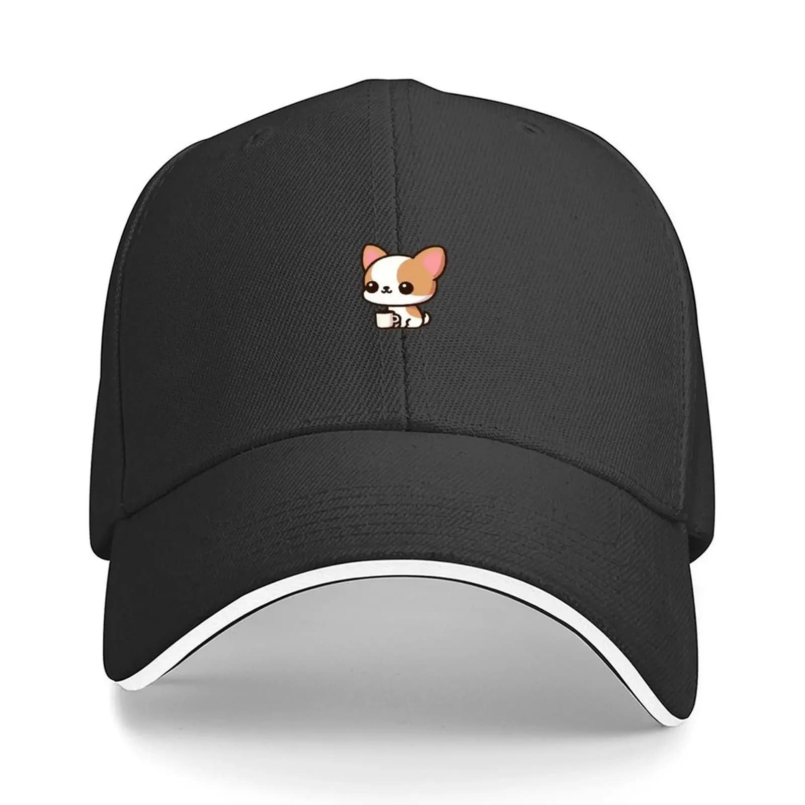 Cappellino da baseball Coffee Chihuahua, cappello di design con protezione solare, cappellino tattico, cappello da golf da uomo, da donna