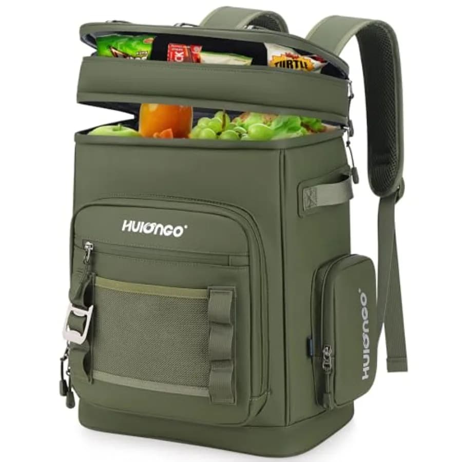 Zaino Termico Impermeabile Grande per Uomo e Donna, Zaino Frigo a Prova di Perdite per Campeggio, Spiaggia, Pesca, Picnic, Viaggi