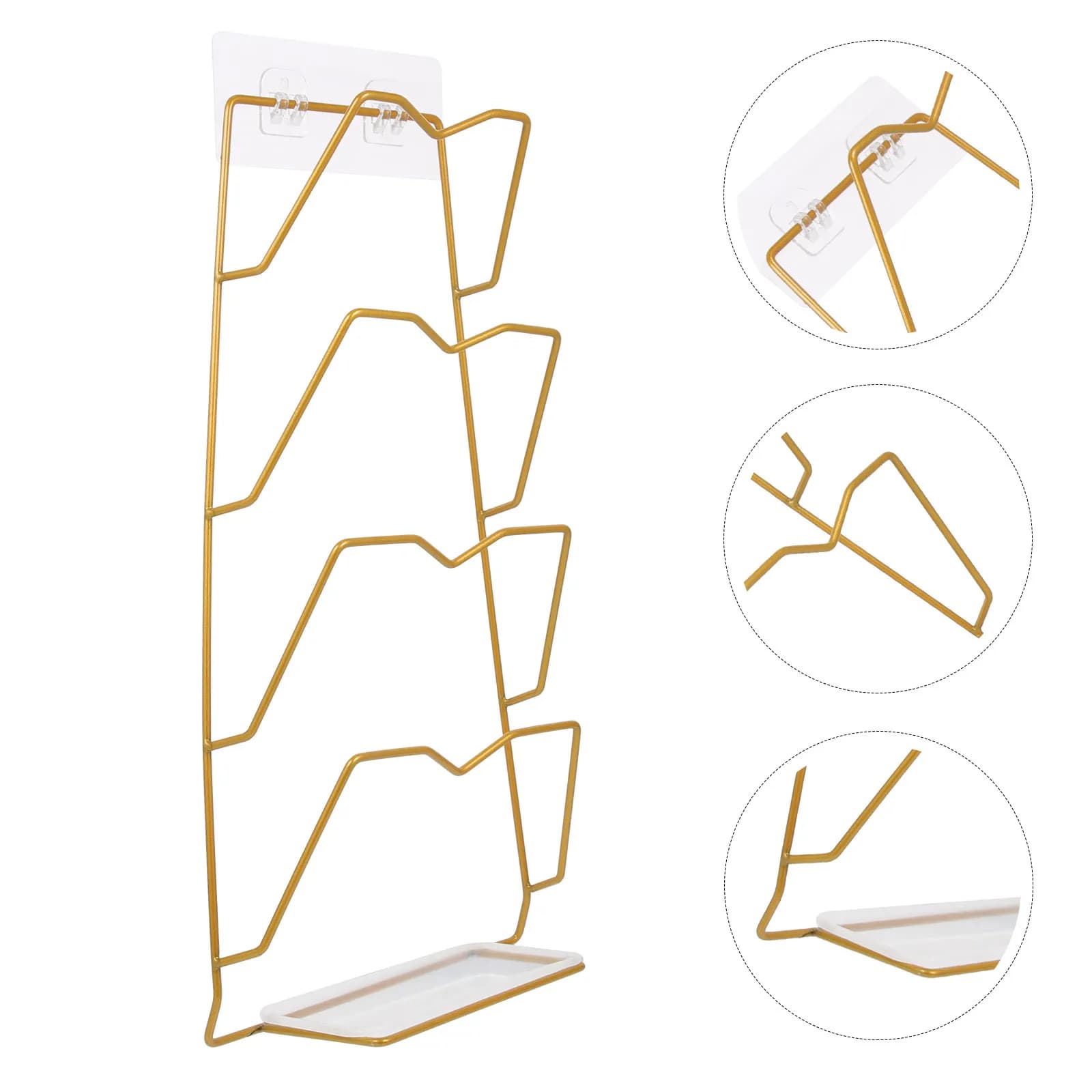 1Set Wall-Mounted Pot Lid Rack Heavy-Duty Iron Lid Organizer for Kitchen Storage Holds Pots Covers Boards Pans Sturdy Punch-Free