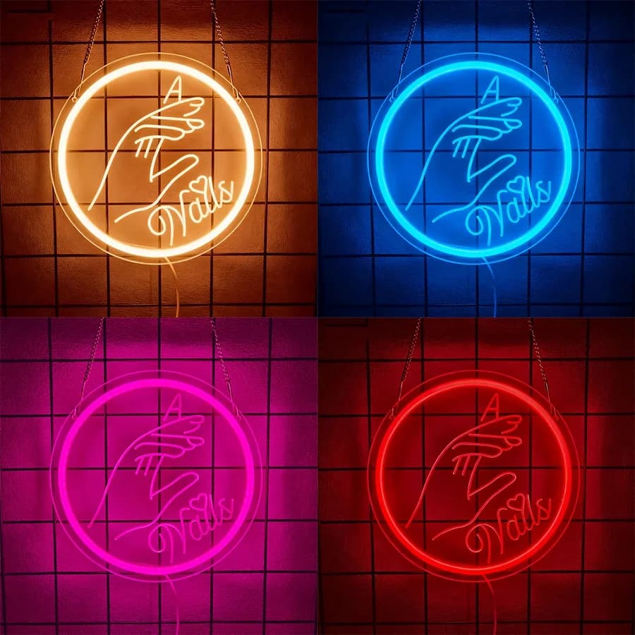 Insegne al Neon per Saloni di Bellezza, Insegna LED per Decorazione Murale, Camera da Letto, Stanza delle Bellezza, Regalo per Salone Unghie