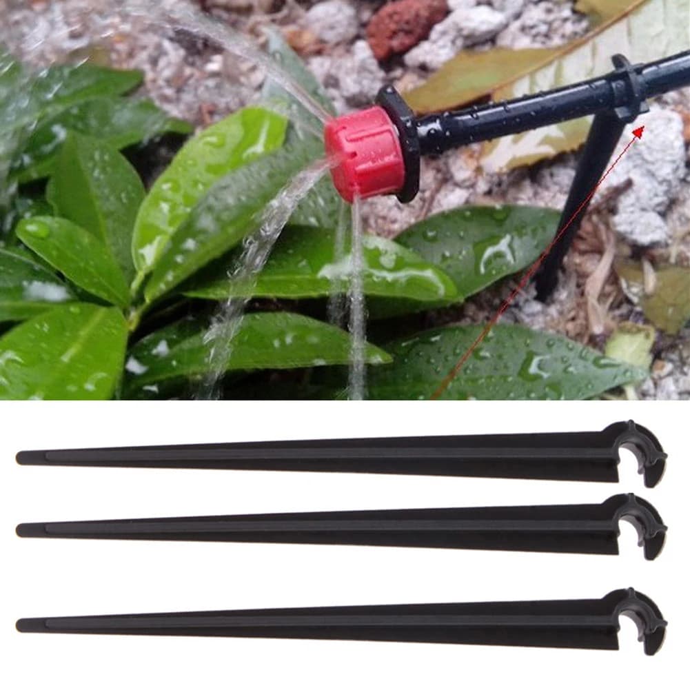 50Pcs Tubing Hose Holder Tubing Hose Hook Fixed Stems Garden Sprinkler Support Stakes Gardening Watering System Tools