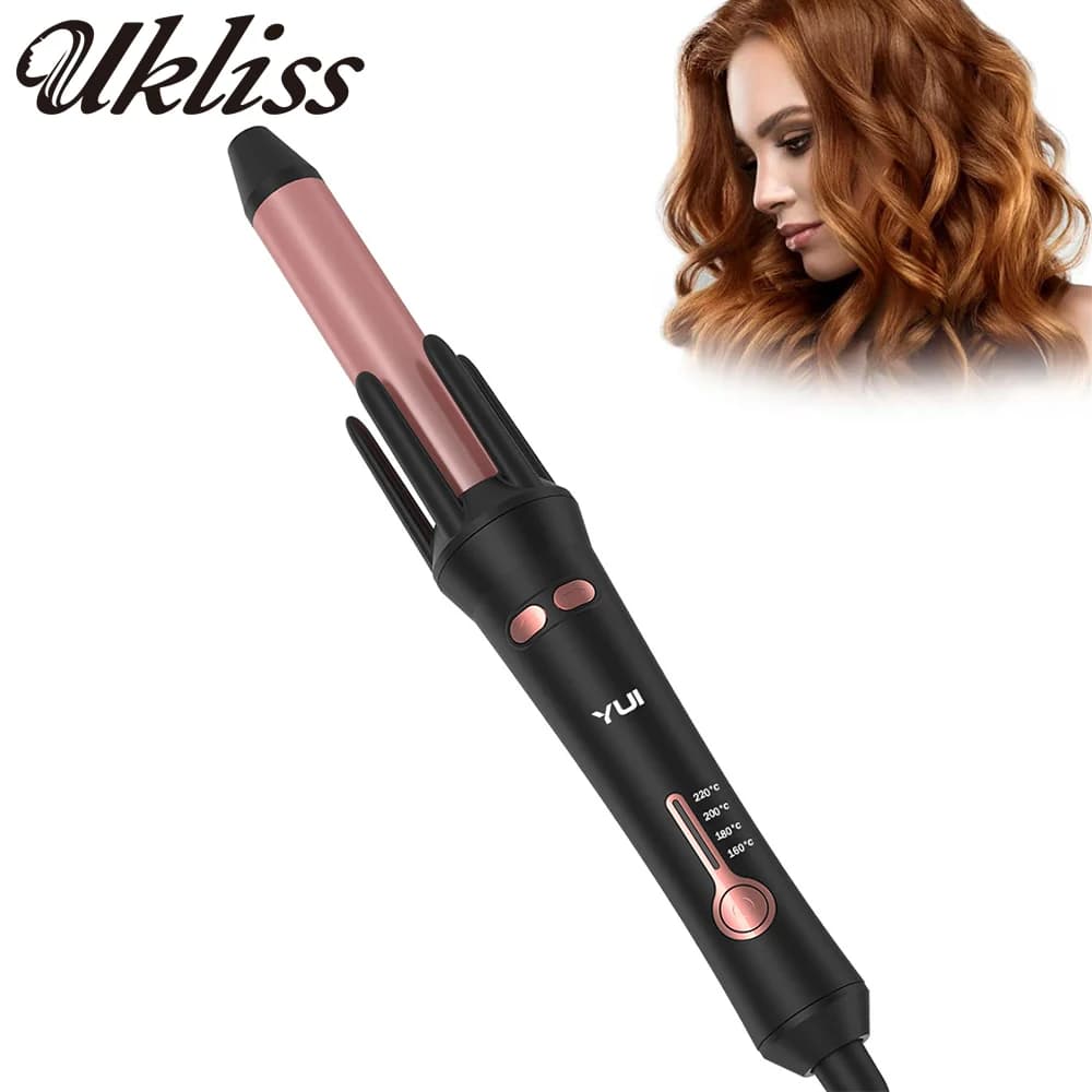 Ceramic hair cutter with automatic rotation, automatic curling iron, styling tool, iron for hair, curling rod, air rotation and hair curling
