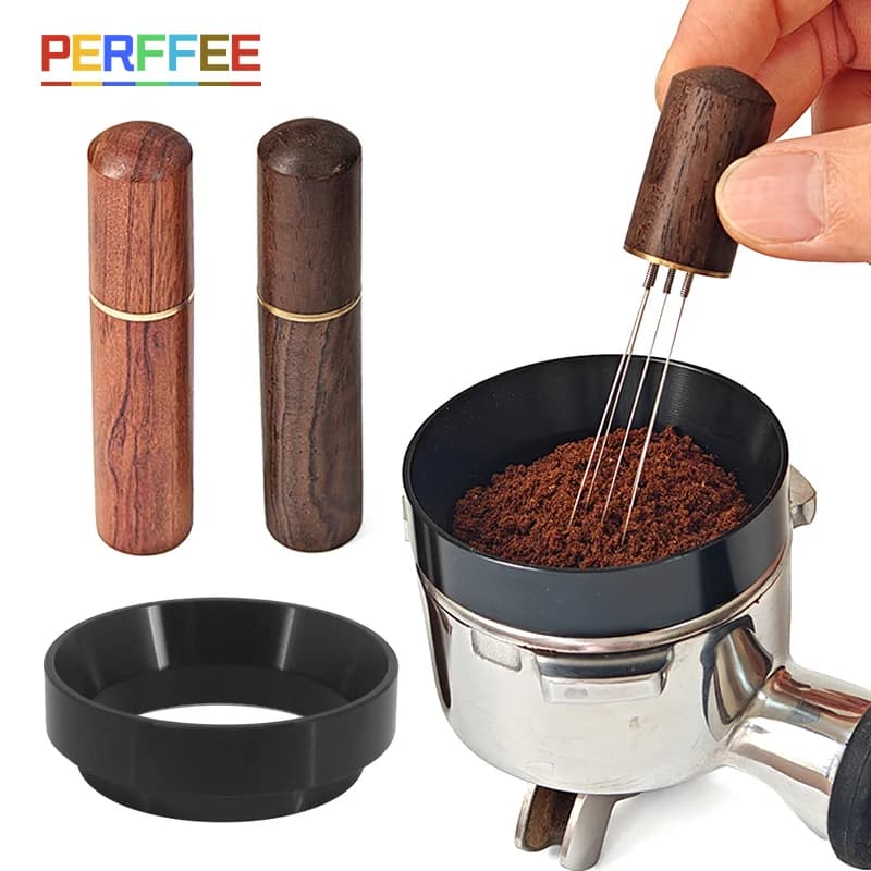 Espresso Coffee Stirrer Needle Distributor Coffee Powder Stirrer Wood Handle Coffee Stirring Tool WDT Tools Barista Accessories