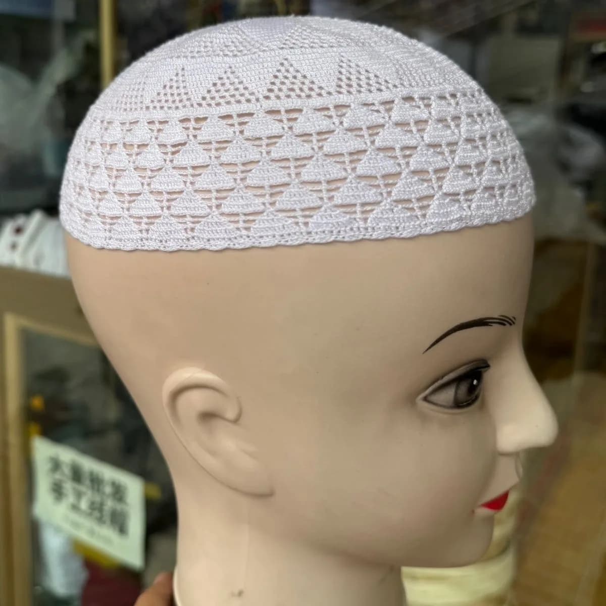 Muslim Caps For Men Clothing Skull Prayer Hat Knitted Mesh Kufi Kippah Islamic Saudi Arabia Jewish Summer 0788