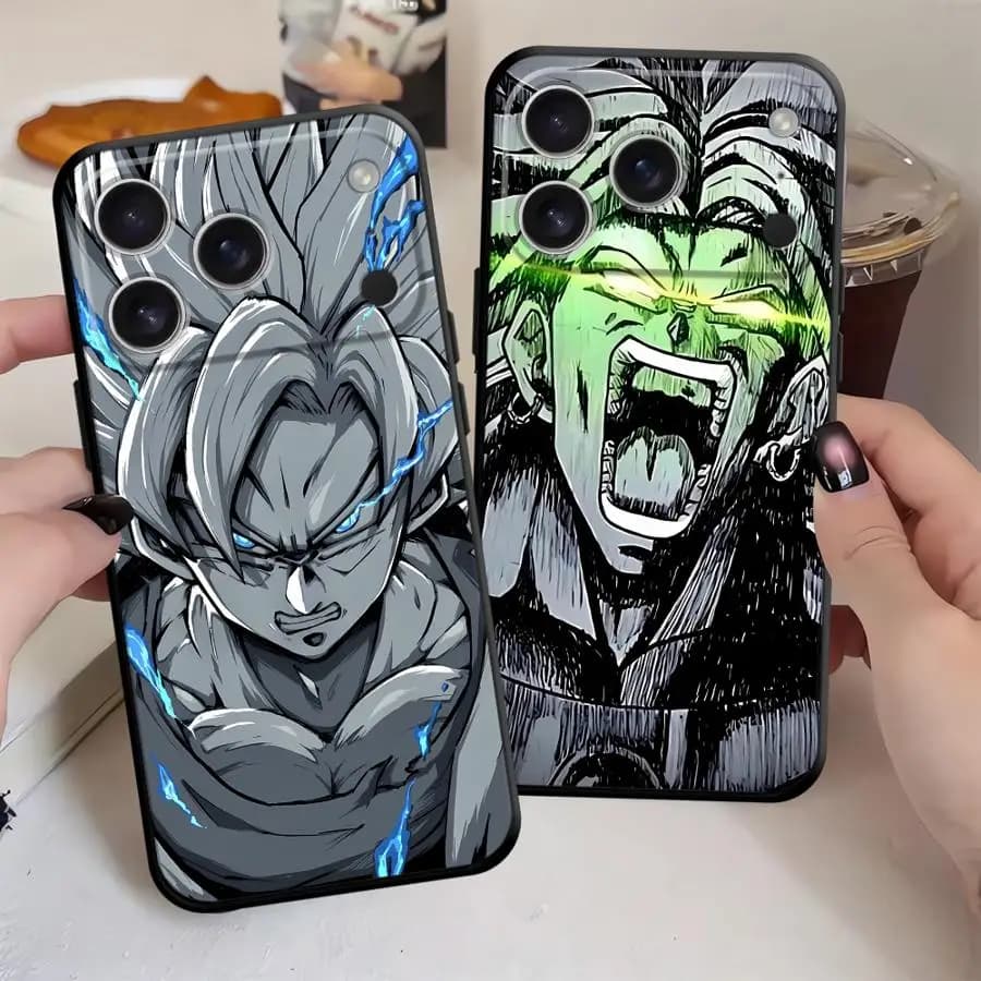 Custodia per iPhone 17 Pro Max XS XR 13 Mini Air 16 12 11 15 Plus SE 14 7 8 Funda Cover per telefono DD-ragonS B-allS Goku