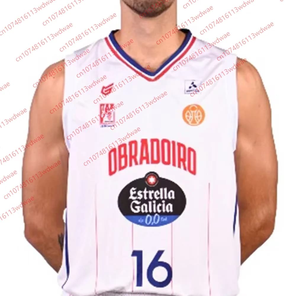 Basketball Jersey Spain League 26 Men's Sports Mesh Basketball Mesh Obradoiro Kit Basketball Mesh Obradoiro Kit KID