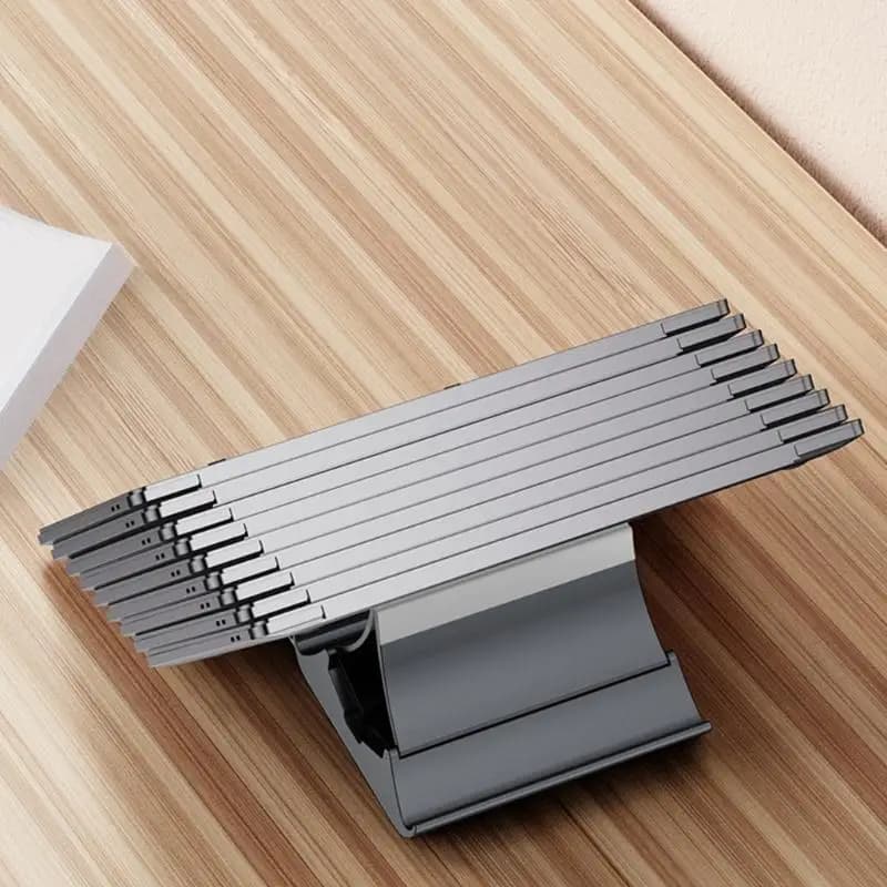 652F Supporto da tavolo verticale salvaspazio con rialzi per laptop con cuscinetto in silicone antiscivolo