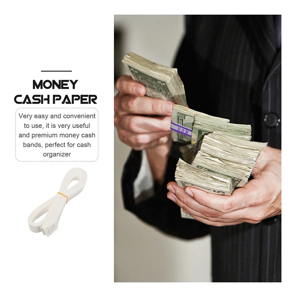 200Pcs Currency Straps Practical Money Cash Bands for Hotels Malls Shops Money Wrappers for Bills