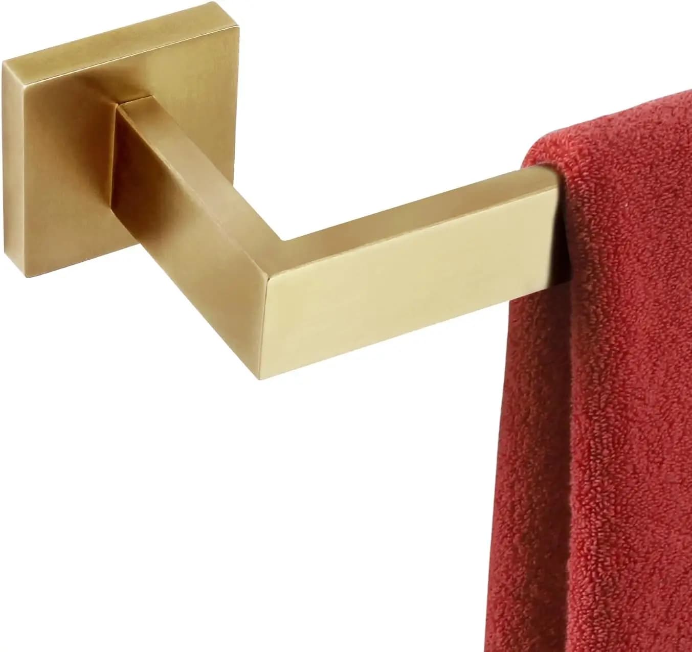 Portasciugamani da bagno dorato da 32 pollici, finitura oro spazzolato, acciaio inossidabile antiruggine, facile installazione