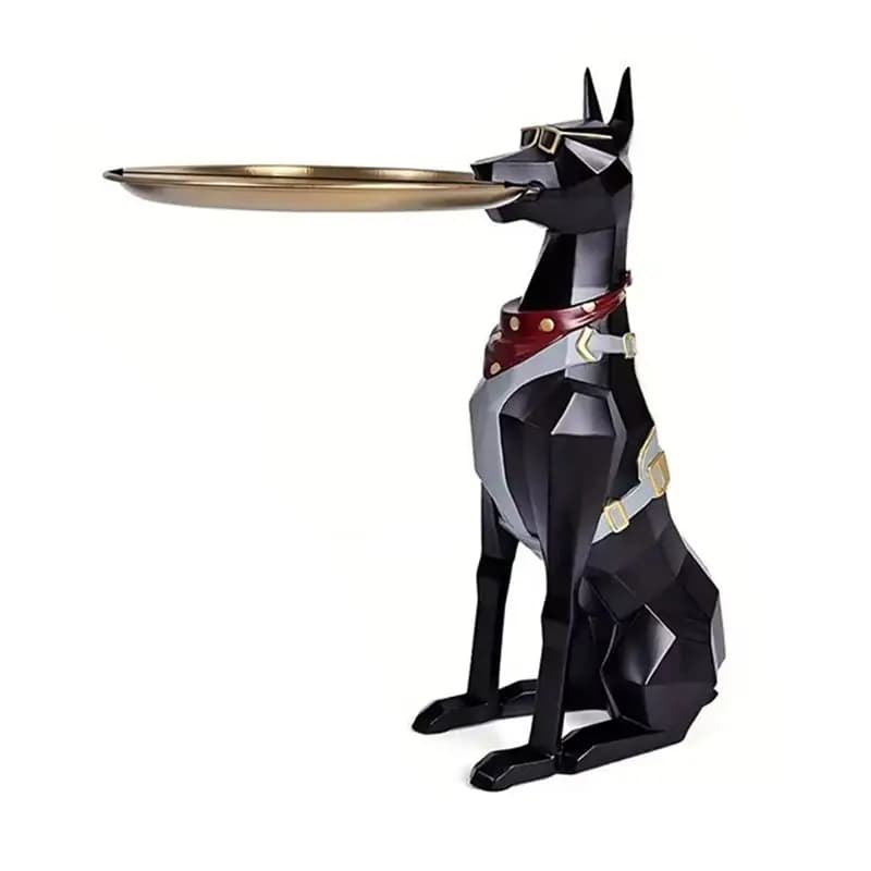 AB47-Statua in Resina Decorativa da Scrivania con Organizer per Soggiorno, Regalo per Amanti dei Cani, Commemorazione Animale Domestico