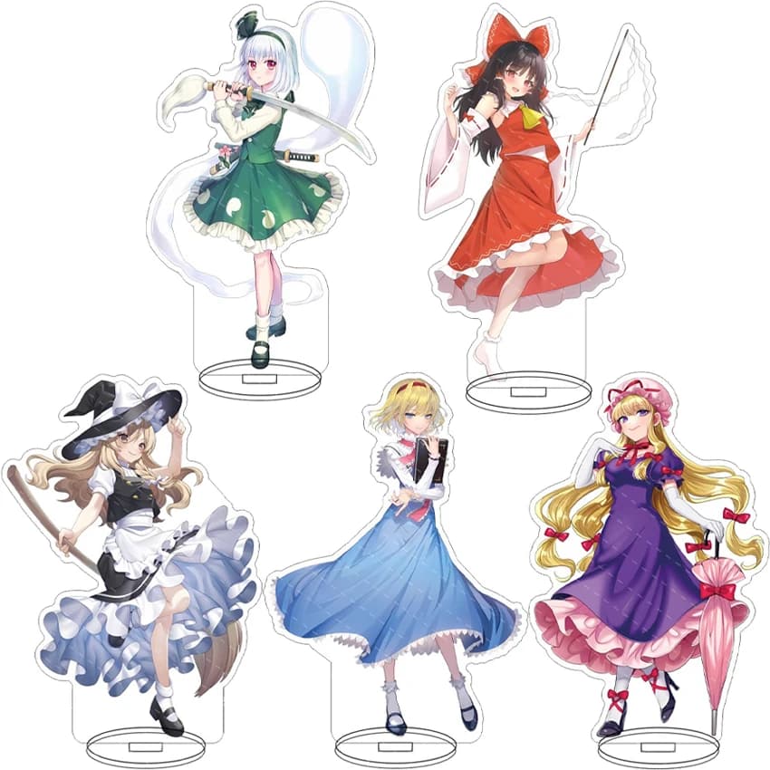 16CM Anime Game Figure Touhou Project‌ Hakurei Reimu Kirisame Marisa Konpaku Youmu Yakumo Yukari Cos Acrylic Stand Ornament Gift