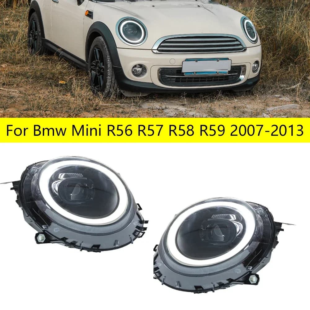 2pc Luci Anteriori A Led Per BMW Mini Coopers R56 R57 R58 R59 Gruppo Faro A LED 2007-2013 Aggiornamento Led Accessori Auto