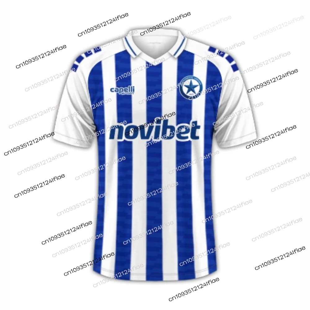25/26 New Men's Short-Sleeve V-Neck T-Shirt Sportswear Casual Entertainment Quick-Drying Greek Football JerseyAtromitos Athinon
