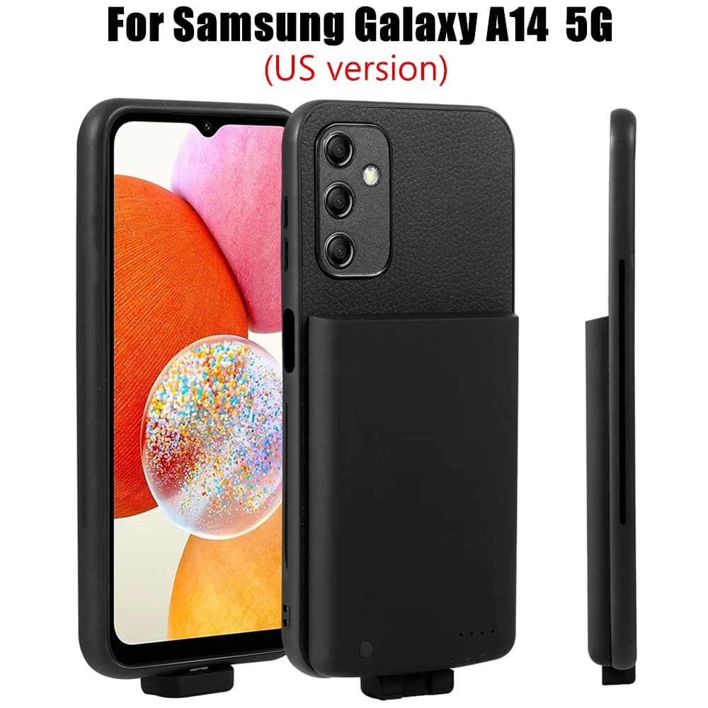 Cover Powerbank per caricabatterie portatile per Samsung Galaxy A14 custodie per batterie usa custodia magnetica per banca di alimentazione da 5000mAh per Samsung A14 5G