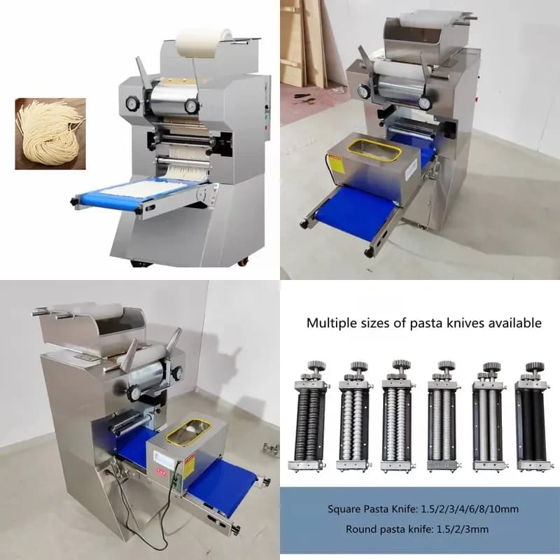 YWM Certificate Commercial Electric Round Flat Noodles Making Pressing Machine/ Pasta Maker Noodle Cutting Machine for
